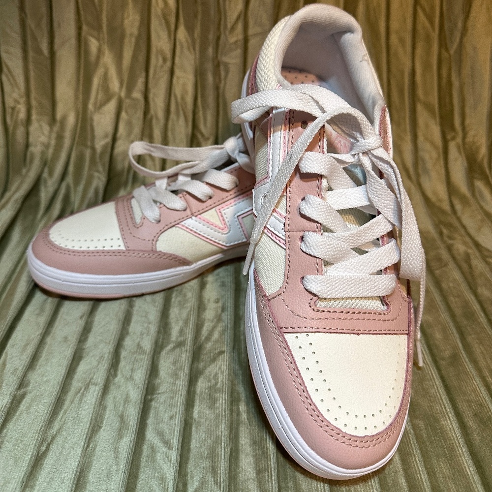 Vans Pink and White Shoes, Size 7